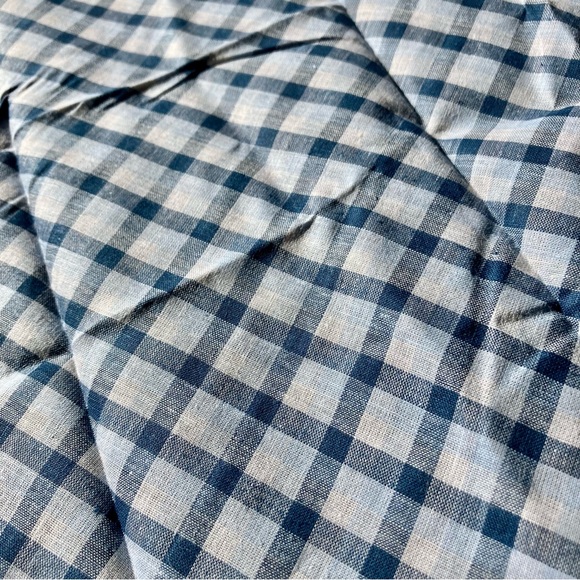 Pocket Square, Blue and White Gingham - Picture 3 of 5